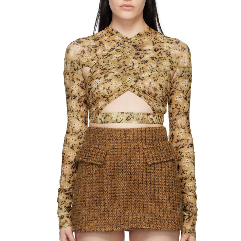 KNWLS Floral Wrap Blouse Anti Cross